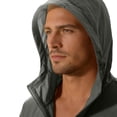 thumbnail image 6 of GUZOM Mens UPF 50+ Hooded Sun Protection Jacket Lightweight Windbreaker Quick Dry Nylon Spandex Water Resistant Packable Travel Hiking Army Green,Size 3XL, 6 of 9