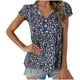 thumbnail image 1 of Blusa de manga corta con cuello en V informal para mujer a la moda, camisetas de verano OAVQHLG3B Store  lin121212, 1 of 4
