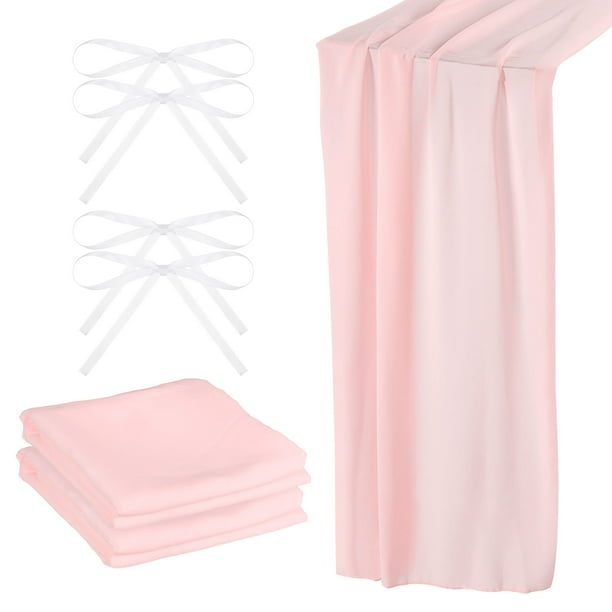 Camino de mesa de Gasa Unique Bargains 2 Paquete 28 x 120 Pulgadas Rosa