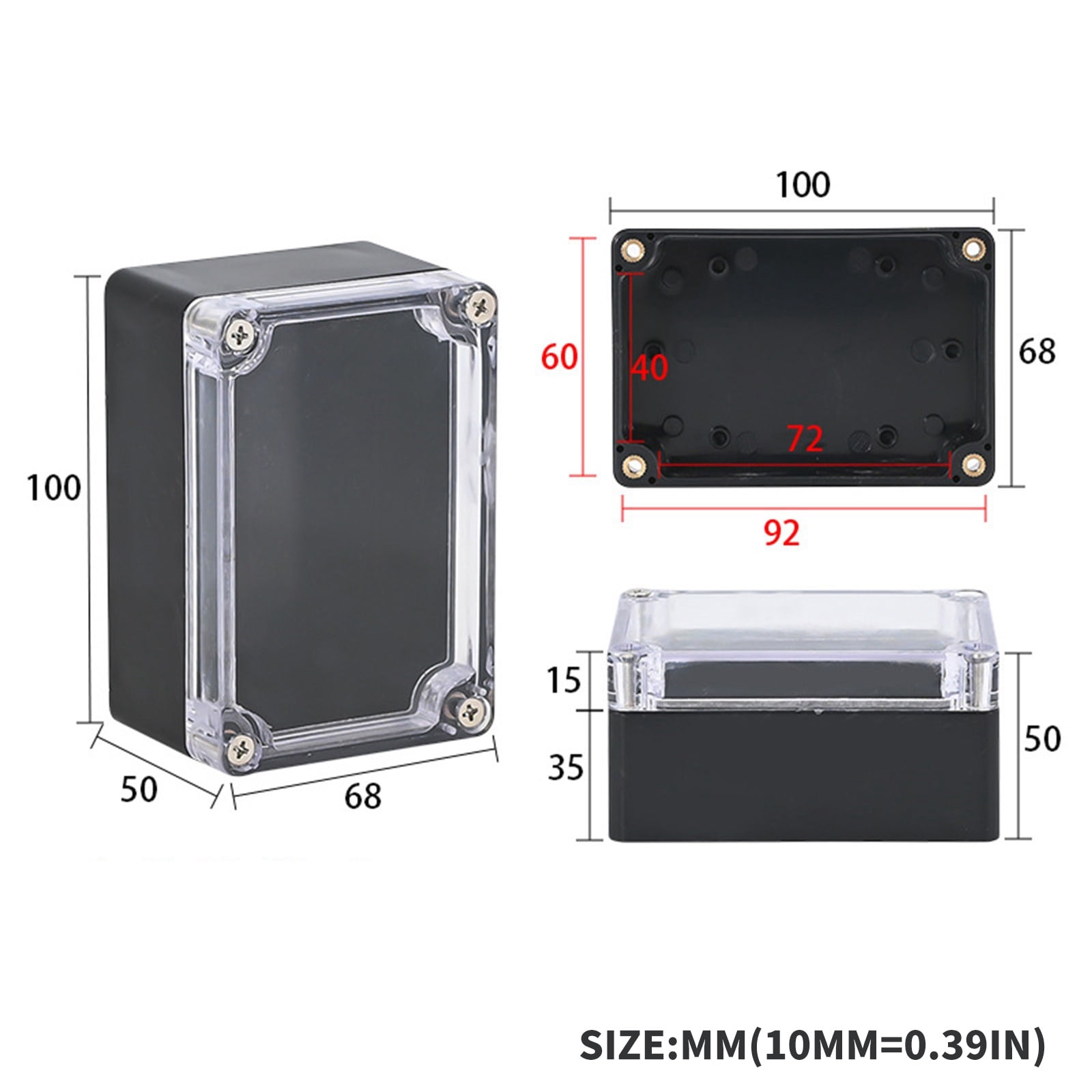 Waterproof Power Case Junction Box Dustproof Electrical Project Box Enclosure Case Outdoor Electrical Connection Boxes