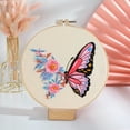thumbnail image 6 of Diy Embroidery Kit Butterfly Flower Pattern Needlework Set with Embroidery Hoops Cross Stitch Kits for Craft Lover, 6 of 8