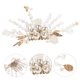 thumbnail image 3 of Elegante peineta de boda para novias, impresionantes accesorios para el cabello lateral, joyas para ocasiones especiales y peinados de novia, 3 of 8