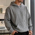 thumbnail image 7 of Yutgune Men's Heathered Oversized Pullover Hoodie, Heavyweight Long Sleeve Hooded Sweatshirt with Kangaroo Pocket, 7 of 7