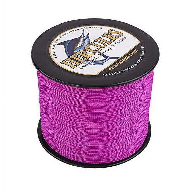 HERCULES Super Strong 300M 328 Yards Braided Fishing Line 20 LB Test for  Saltwater Freshwater PE Braid Fish Lines 4 Strands - Pink, 20LB (9.1KG)