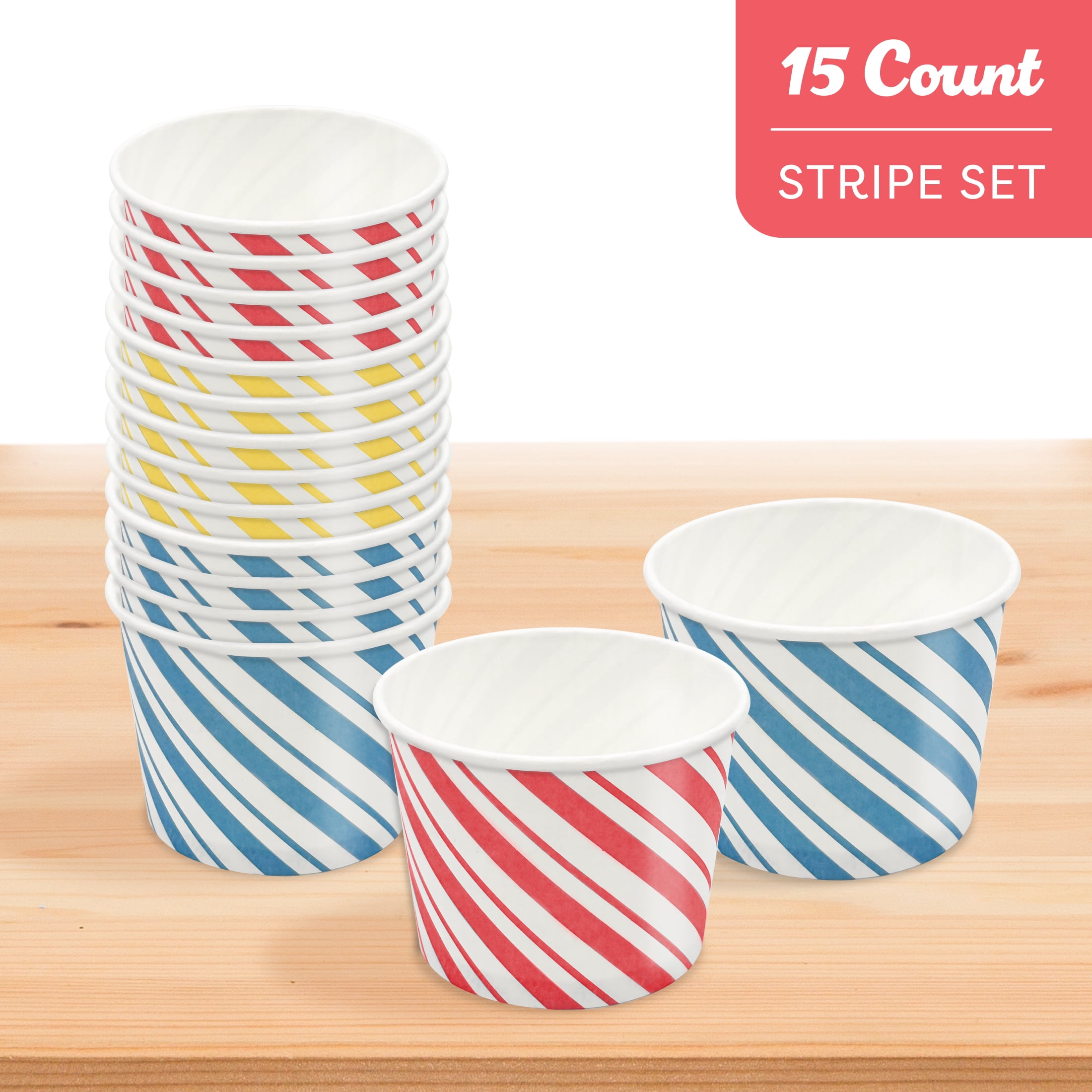 (4 pack) Best Brands Disposable Paper Snack Cups, 4 oz, 15 Count