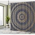 thumbnail image 4 of Ambesonne Mandala Shower Curtain, Circle Universe Cosmos Art, 69"Wx84"L, Dark Blue, 4 of 4
