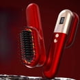 thumbnail image 4 of Peine alisador de cabello recargable por USB, tamaño viaje, con temperatura ajustable y diseño anti-quemaduras., 4 of 5