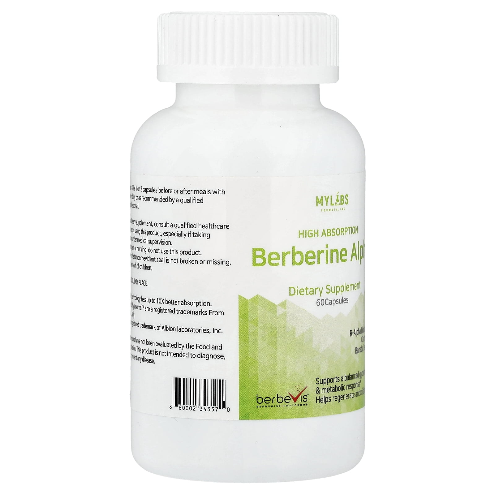Mylabs Berberine Alpha, High Absorption, 60 Capsules
