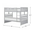 thumbnail image 4 of Pemberly Row Transitional Wood Full over Full Bunk Bed in Gray, 4 of 4