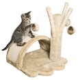 thumbnail image 2 of TRIXIE Tavira Plush & Sisal Kitten Scratching Pad and Toy Tree, Beige, 2 of 3
