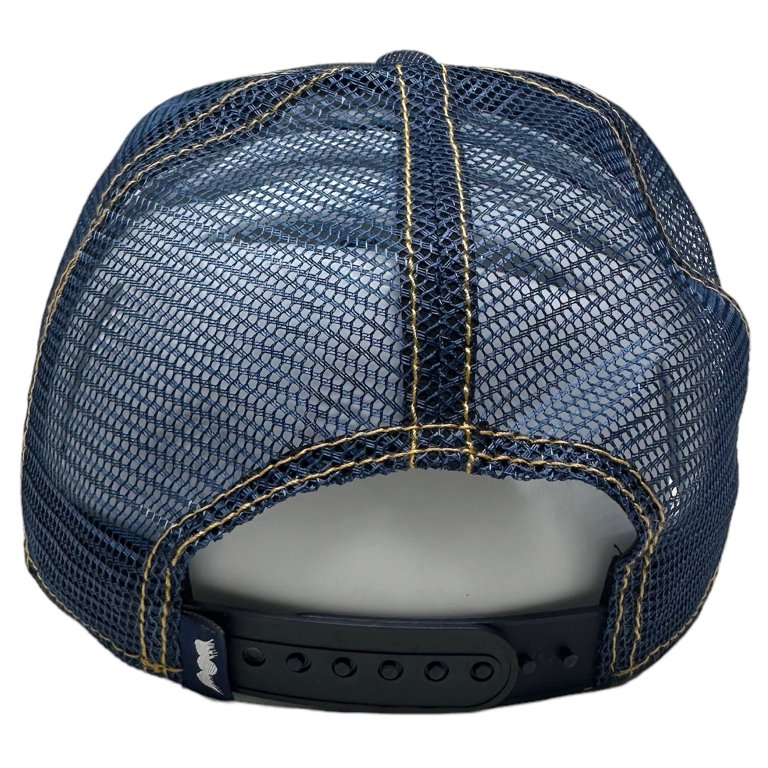Von Dutch Trucker Hat Navy Denim Blue Rhinestone Logo  display picture 1