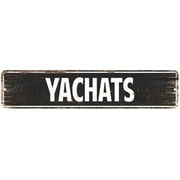 Yachats Vintage Look Gift Metal Sign Chic 4x18 104180008028