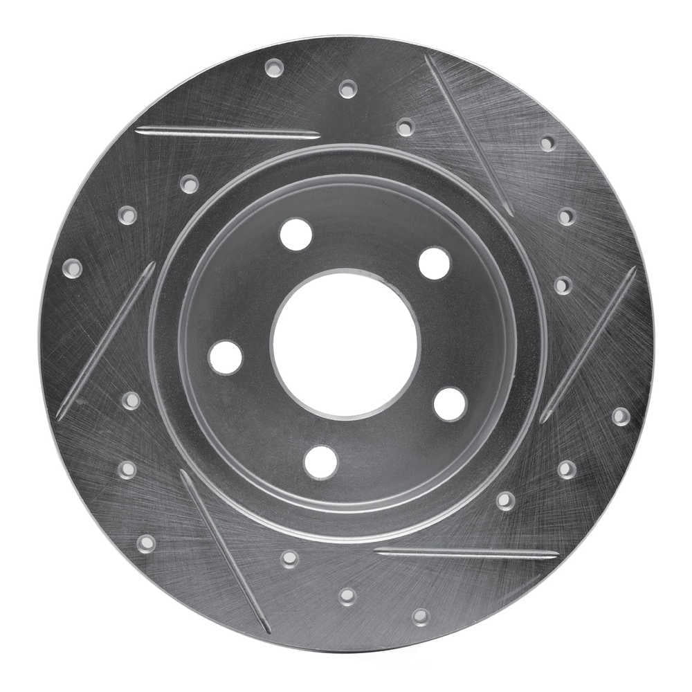Dynamic Friction Company 631-53004L DFC Brake Rotor - Drilled And Slotted - Silver