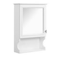 thumbnail image 7 of GZXS White Wall-Mounted Mirror Cabinet, 20" Bathroom Medicine Cabinet with Adjustable Shelf, Open Storage, Soft-Close Hinges, Compact Over-The-Toilet or Vanity Storage, 7 of 7
