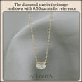 thumbnail image 4 of ALLORYA IGI Certified 0.75 Cttw Oval Lab Grown White Diamond Solitaire Bezel Set Pendant Necklace with 18 inch Gold Chain for Women in 10K Solid Yellow Gold, 4 of 6