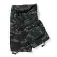 thumbnail image 5 of QQAMB Men Cargo Shorts Elastic Waist Cotton Camo Print Casual Outdoor Cargo Shorts with Multi-pocket Button Zipper Dark Gray S, 5 of 8