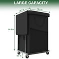 thumbnail image 6 of 40 Gal(150L) High Grade Large Laundry Basket with Wheels, Rolling Laundry Hamper, Laundry Cart with Metal Frame and Removable Bag Design, Suitable for Laundry Room (Black, 150L), 6 of 7