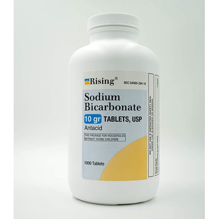 Rising Pharma - Sodium Bicarbonate 650mg - Antacid Used for Acid Indigestion, Heartburn, Sour Stomach Stomach Upset - 1000 Tablets by Burton Pharmacy