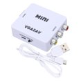 thumbnail image 1 of Unique Bargains AV to VGA Adapter ABS Video Cable Box External 1080P HD Device White for TV, Monitor, Projector, 1 of 4