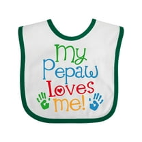 Inktastic My Pepaw Loves Me Grandchild Boys or Girls Baby Bib