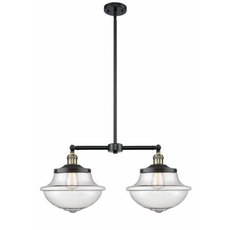 Innovations 209-BAB-G544-LED Large Oxford 2 Light Chandelier part of the Franklin Restoration Collection, Black Antique Brass