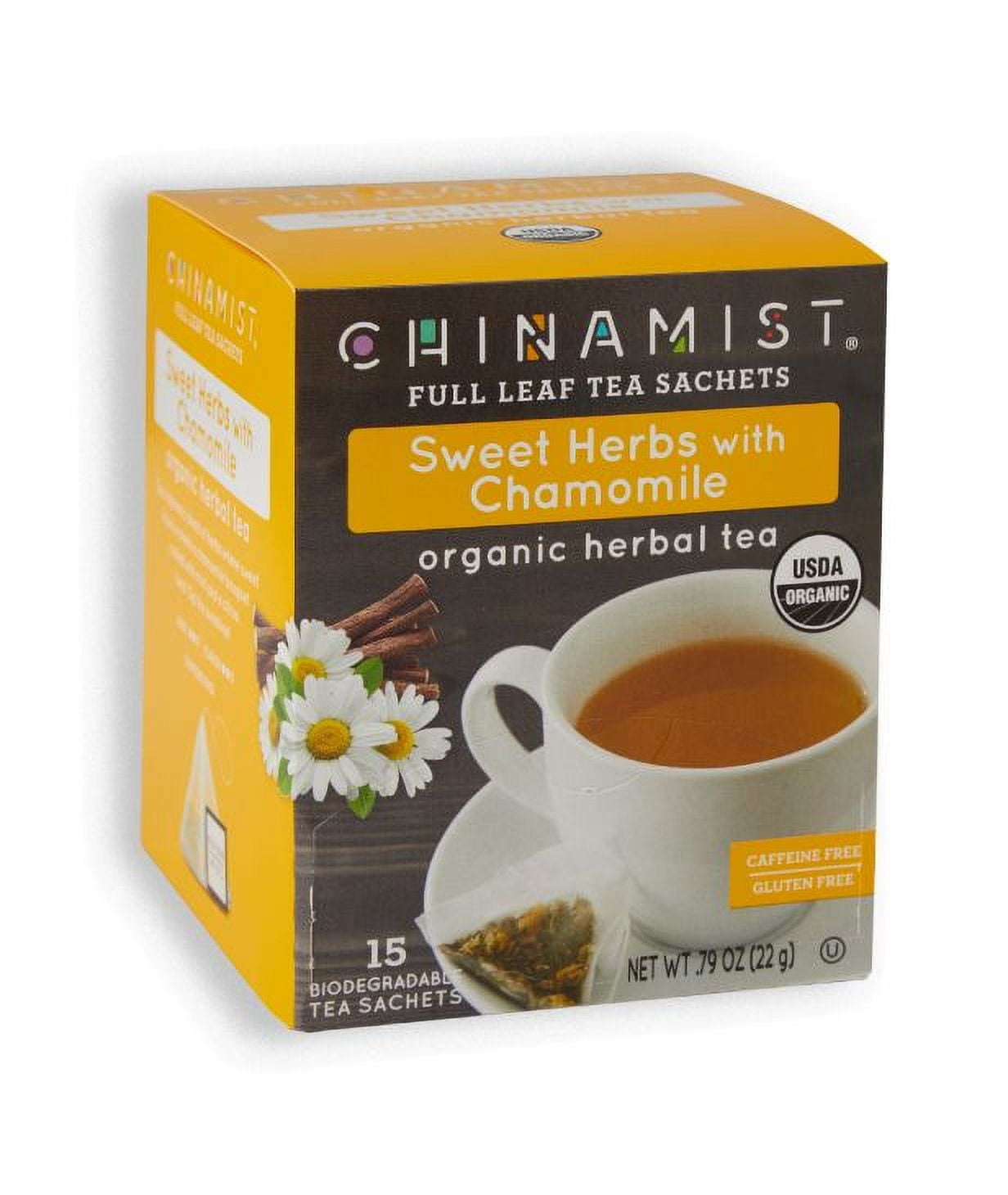 China Mist Organic Sweet Herbs with Chamomile Herbal Tea, Mint