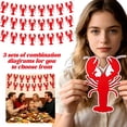 thumbnail image 3 of 2pcs Creative Cartoon Lobster Banner Garland 82.68in Party Festival Hanging Decor Seafood BBQ Theme for Family Gathering Restaurant Outdoor Decoration, 3 of 6