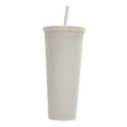 thumbnail image 1 of 710ML24OZ Large Capacity Cup Fully Studded Matte Tumbler Reusable Cup with Wide Opening Leak-Proof Lid Straw, 1 of 7