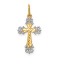 thumbnail image 1 of 14K Yellow Gold & Rhodium Cross Charm, 1 of 2