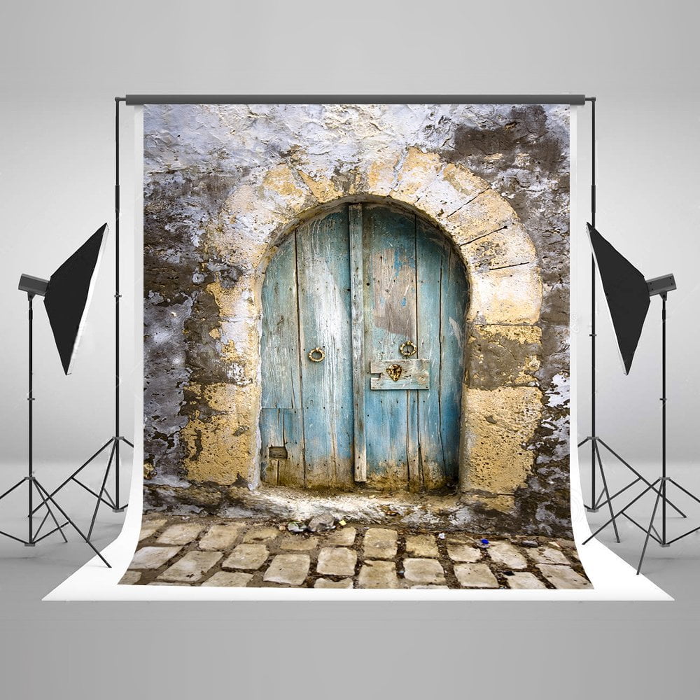 Hellodecor Polyster 5x7ft Cloth Print Old Wood Door Photography Backdrops For Stage Photo Studio Portrait Photographic Backgrounds Prop Walmart Com