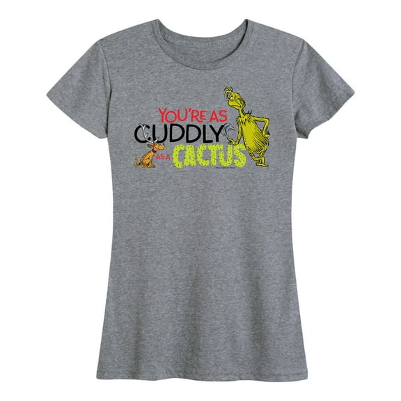 Dr. Seuss - Grinch and Max Cuddly As A Cactus - Women's Short Sleeve Graphic T-Shirt