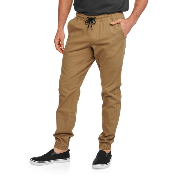 Men's Twill Jogger Pants - Walmart.com