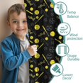 thumbnail image 3 of Blackout Kids Curtains,Softballs and Text Black Pattern Children's Insulated Curtains Set Of 2,Bedroom Essentials,Toddler Room Decor 52"x84", 3 of 5