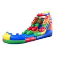 thumbnail image 3 of Pogo Crossover Inflatable Water Slide with Blower, Building Block 15 Foot Kids Waterslide, 3 of 6