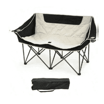 Oversized Double Camping Chair,2-Person Heavy-Duty Folding Loveseat,Portable Outdoor Chair,With Armrests, Cup Holders & Carry Bag, For Camping, Picnic, Backyard