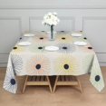thumbnail image 5 of 42x42in(107x107cm) Square Tablecloth, Waterproof Polyester Table Cover, Wrinkle Resistant & Washable Fabric for Dining, Kitchen, Picnic, Daisy Flowers Print, 5 of 6