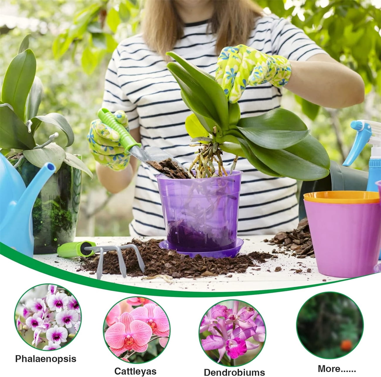 Orchid Potting Bark-Bexikou 8QT Organic Orchid Bark for Plants,Natural Pine Bark Wood Chips Orchid Bark Potting Mix for Houseplant Mulch, Help Orchid Plants Root Health Development