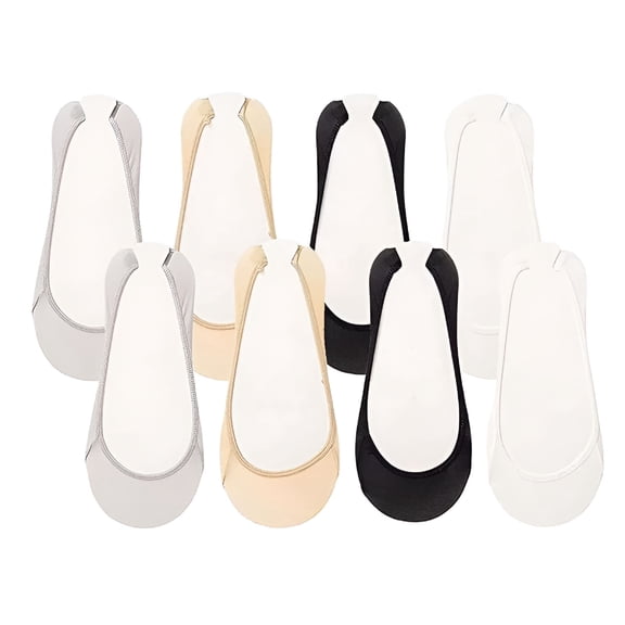 TELOLY 4Pc Flat Socks,Hollow Socks,No Show Socks Womens,Ballerina Socks Lace Splice Socks Boat Socks,Sheer Ankle Socks,Footies Socks for Women Clear One Size