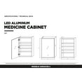 thumbnail image 7 of Fine Fixtures Frameless Mirrored Medicine Cabinet with LED Lighting – Modern Wall-Mounted Storage for Bathroom, Sleek and Stylish Design - 24" x 36" - Left Hand, 7 of 7