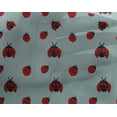 thumbnail image 4 of oneOone Georgette Viscose Light Blue Fabric Red Insect Sewing Material Print Fabric By The Yard 42 Inch Wide, 4 of 4