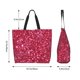 thumbnail image 5 of Balery Pink Glitter Bolsa Tote Estilo Estético con Cremalleras, Bolsa de Hombro, Bolsa de Compras Grande y Plegable, 5 of 8