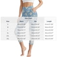 thumbnail image 4 of TaTaai Womens Printed Slim Fit Capri Leggings Yoga Pants with Pockets High Waist Stretchy Trousers for Daily Gym, 4 of 8
