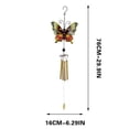 thumbnail image 2 of Stained Glass Wind Chime for Outdoor, Hand-Painted Iron Craft with Aluminum Tubes, Harmonic Melodies for Garden, Patio and Yard Decor, Soothing Ambiance Gift Idea(Yellow), 2 of 5