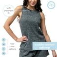 thumbnail image 2 of Hello Mello CuddleBlend Lounge Tank Top Relaxed Fit Pajama Top, Black Small (Women's), 2 of 9