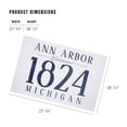 thumbnail image 4 of Lantern Press 1000 Piece Jigsaw Puzzle, Ann Arbor, Michigan, Established Date (Blue), 4 of 5