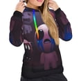 thumbnail image 5 of Lsque The Binding of Isaac Pattern Casual Women's Hoodie,Hooded Sweatshirt with Kangaroo Pocket,Pullover Hoodie with Eye-catching Drawstrings-Medium, 5 of 8