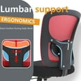 thumbnail image 4 of FDW 500lb Big & Tall Office Chair - Ergonomic w/Lumbar Support & Wide Seat for Home Office (Red), 4 of 7
