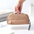 thumbnail image 6 of Hyknon Large Capacity Pencil Case Pen Pouch, Multi-layered Pencil Holder with Handle, Stationery Bag with Zipper, Portable Pen Pouch for Women Adult, Durable Storage Organizer for College, Khaki, 6 of 6