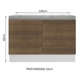 thumbnail image 2 of Mueble Madesa Glamy 120 cm 2 Puertas (Con Encimera) - Blanco/Marrón Madesa G24120GLCT, 2 of 7