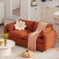 thumbnail image 6 of 70'' Cloud Loveseat with Washable Cover for Small Space, Noelse Soft Corduroy Couch with 2 Pillows, 2 Seater Modular Sectional Sofa with Deep Comfy Seat Cushion for Living Room Bedroom, Orange, 6 of 10